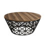 Hanah Home Stil Metal Ferforje Walnut
